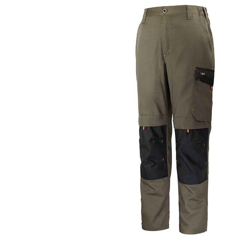 Abrasion-Resistant Multi-Pocket Loose-Fit Work Pants with Reflective Strips