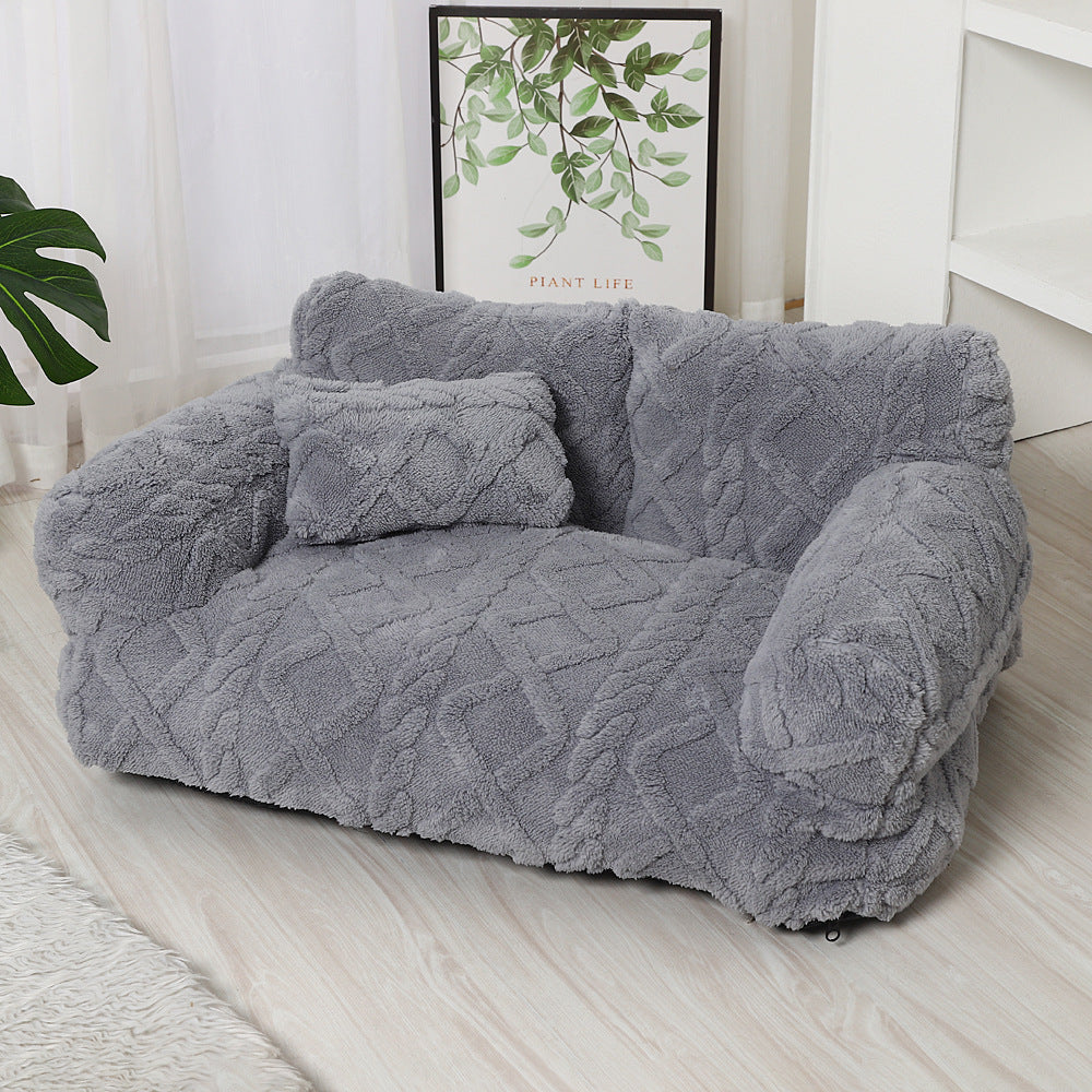 Pet Sofa Bed with Warming Features - Removable and Machine-Washable