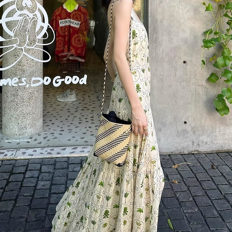 Floral-Print Beach Vacation Dress