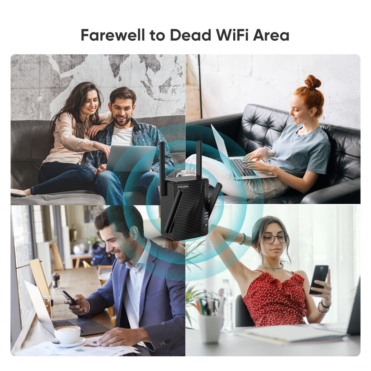 WiFi Extender - Home WiFi Booster with Dual-Band Wireless Extension