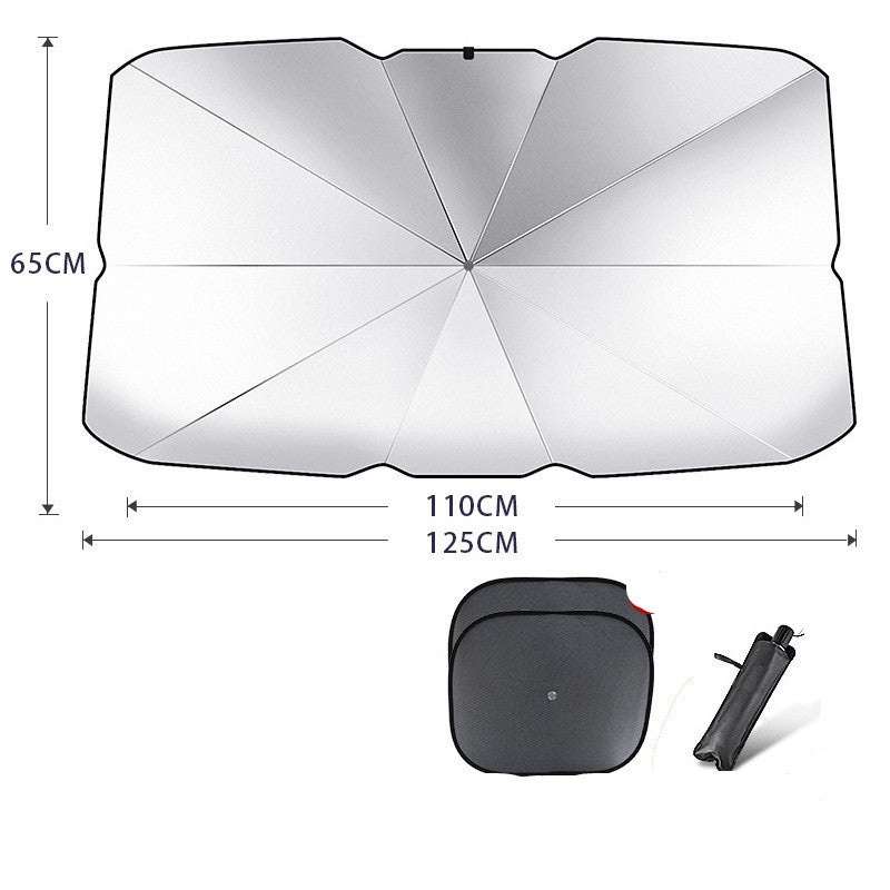 Foldable Car Windshield Sun Shade Umbrella - UV Protection and Heat Insulation