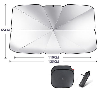 Foldable Car Windshield Sun Shade Umbrella - UV Protection and Heat Insulation