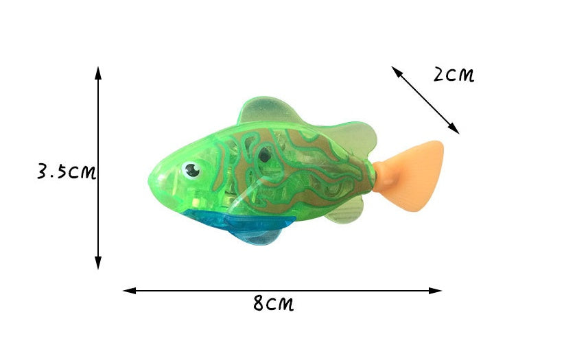 Electronic Pet Fish Toy with LED Light - Interactive Swimming Fun for Cats