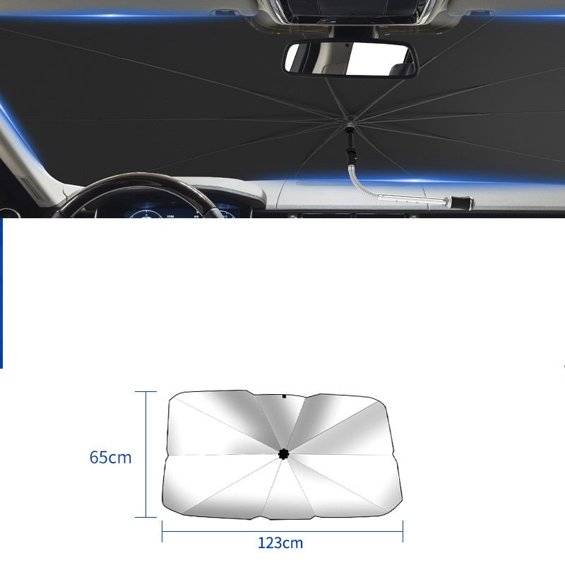 Foldable Car Windshield Sun Shade Umbrella - UV Protection and Heat Insulation