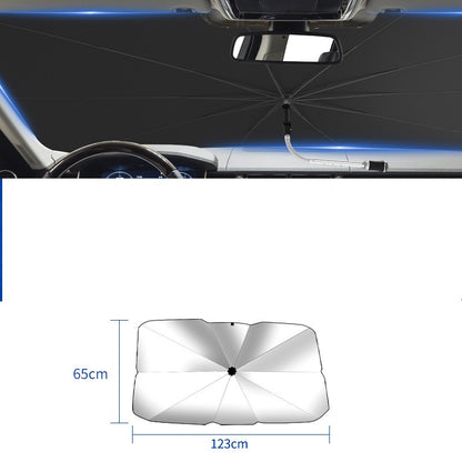 Foldable Car Windshield Sun Shade Umbrella - UV Protection and Heat Insulation