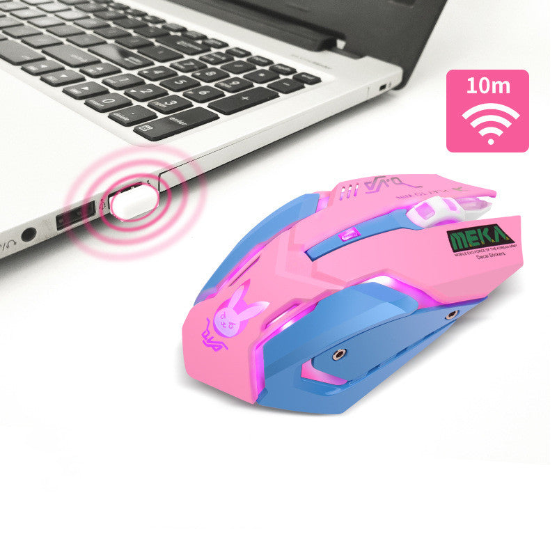 Mute Gaming Mouse - Wireless Computer Peripheral
