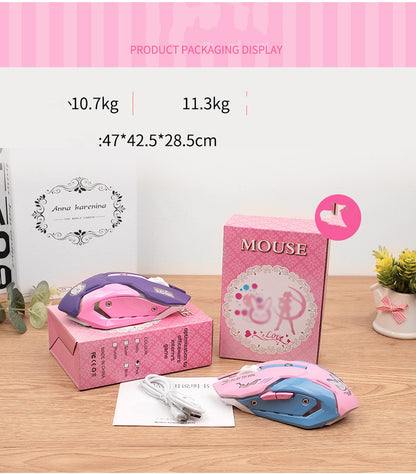 Mute Gaming Mouse - Wireless Computer Peripheral