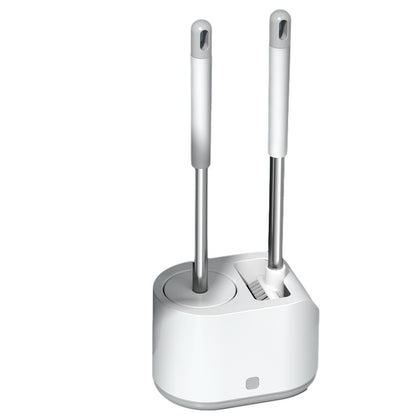 Bathroom Silicone Toilet Brush - Long Handle Cleaning Tool