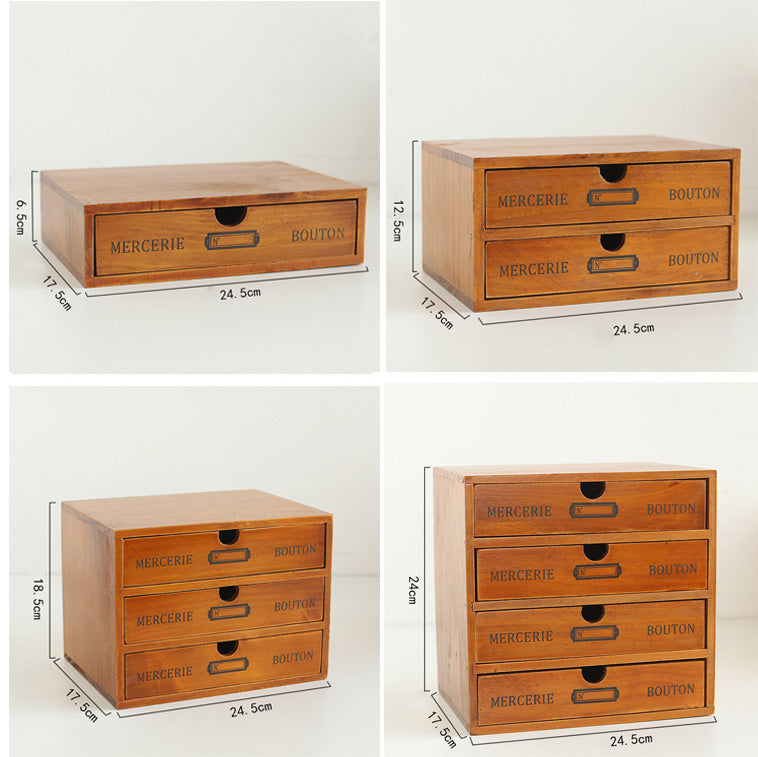 Home Use Retro Lockable Wooden Box for Storage and Organization