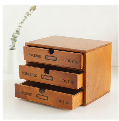 Home Use Retro Lockable Wooden Box for Storage and Organization