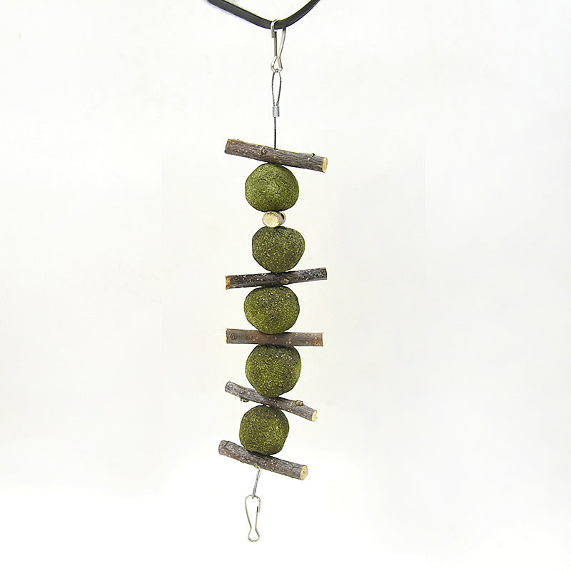 Natural Molar Supplies for Small Pets - Grass Balls & Apple Branches