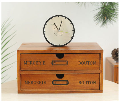 Home Use Retro Lockable Wooden Box for Storage and Organization