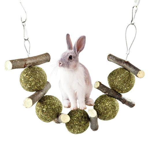 Natural Molar Supplies for Small Pets - Grass Balls & Apple Branches