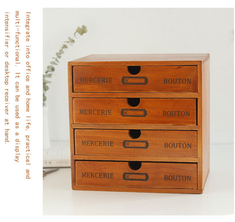 Home Use Retro Lockable Wooden Box for Storage and Organization