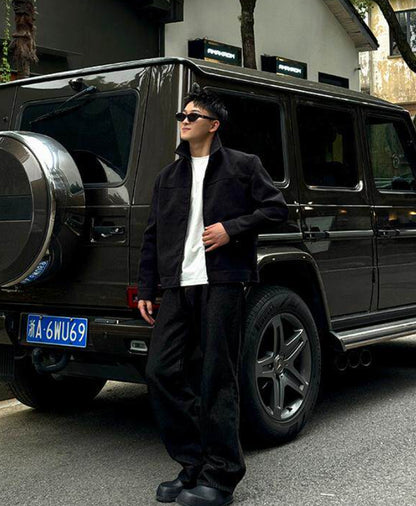 Retro Millennial Coffee-Colored Suede Jacket - Upgrade Edition