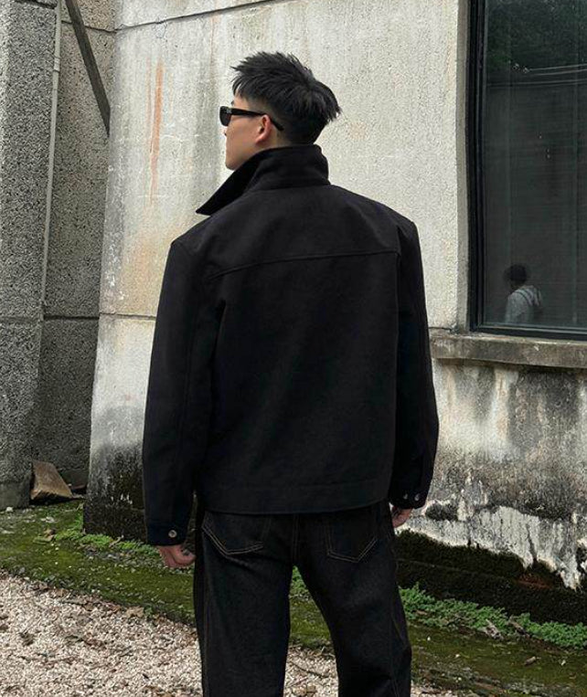 Retro Millennial Coffee-Colored Suede Jacket - Upgrade Edition