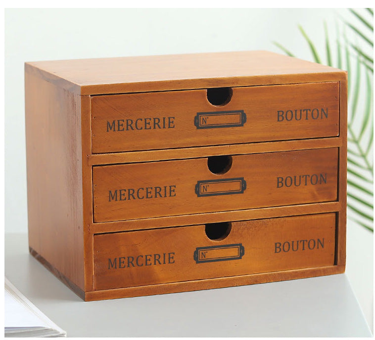 Home Use Retro Lockable Wooden Box for Storage and Organization