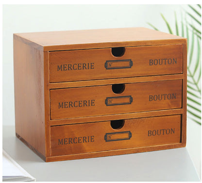 Home Use Retro Lockable Wooden Box for Storage and Organization