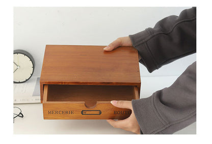 Home Use Retro Lockable Wooden Box for Storage and Organization