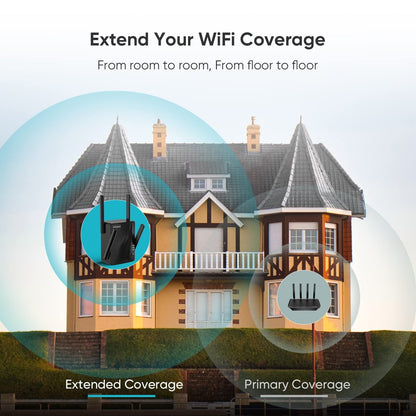 WiFi Extender - Home WiFi Booster with Dual-Band Wireless Extension