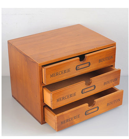 Home Use Retro Lockable Wooden Box for Storage and Organization