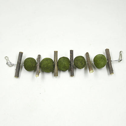 Natural Molar Supplies for Small Pets - Grass Balls & Apple Branches