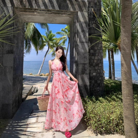 Tea-Party French-Style Chic Exquisite Long Dress