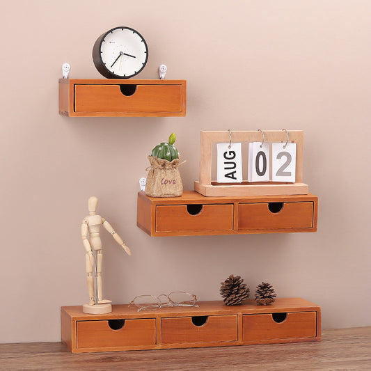 Home Use Retro Lockable Wooden Box for Storage and Organization