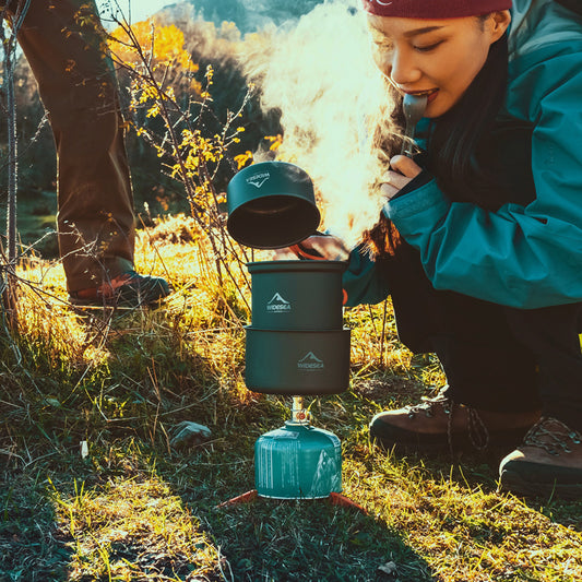 Widesea Outdoor Cookware Set - Heat-Collecting Energy-Boosting Camping Gear