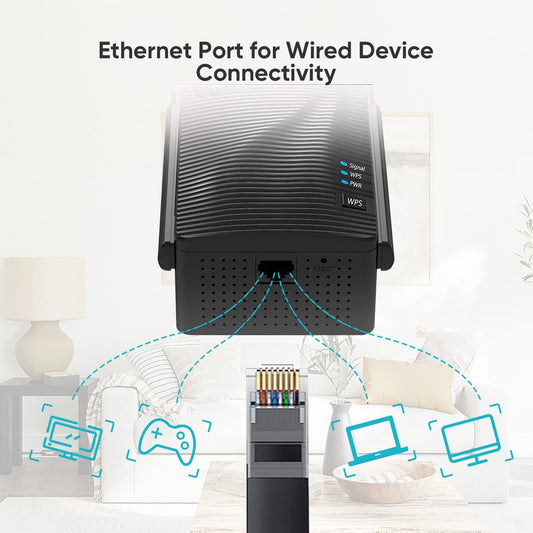 WiFi Extender - Home WiFi Booster with Dual-Band Wireless Extension