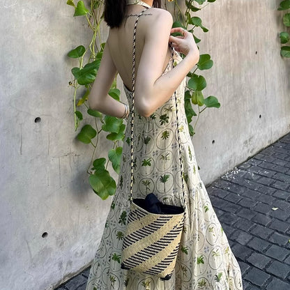 Floral-Print Beach Vacation Dress