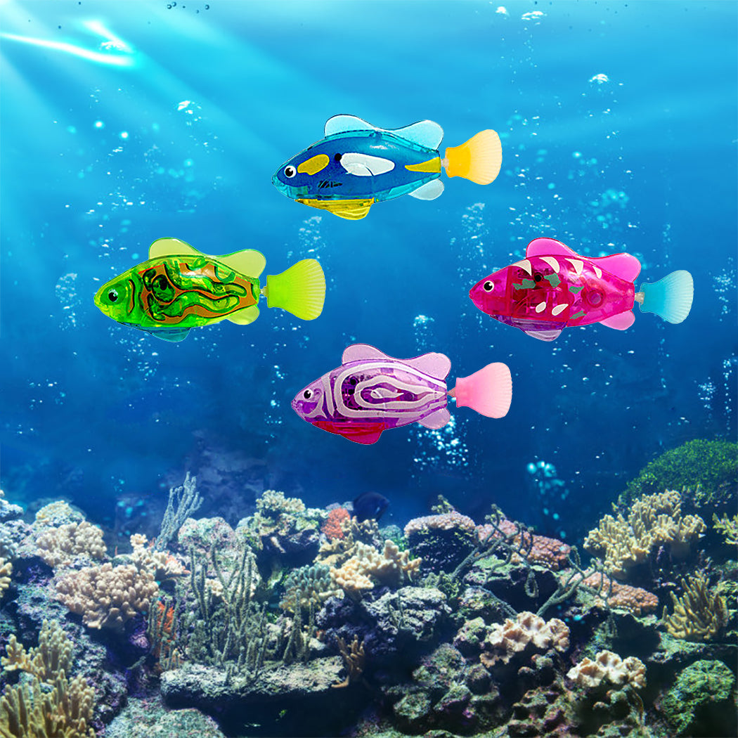 Electronic Pet Fish Toy with LED Light - Interactive Swimming Fun for Cats