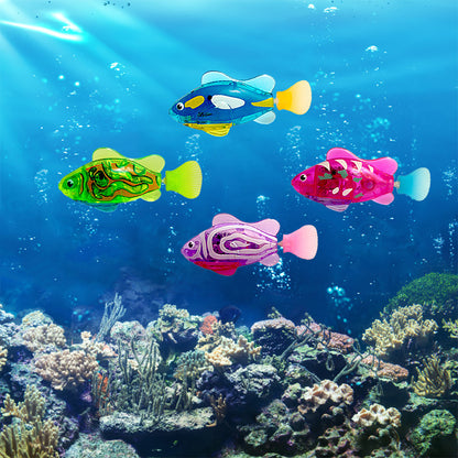 Electronic Pet Fish Toy with LED Light - Interactive Swimming Fun for Cats