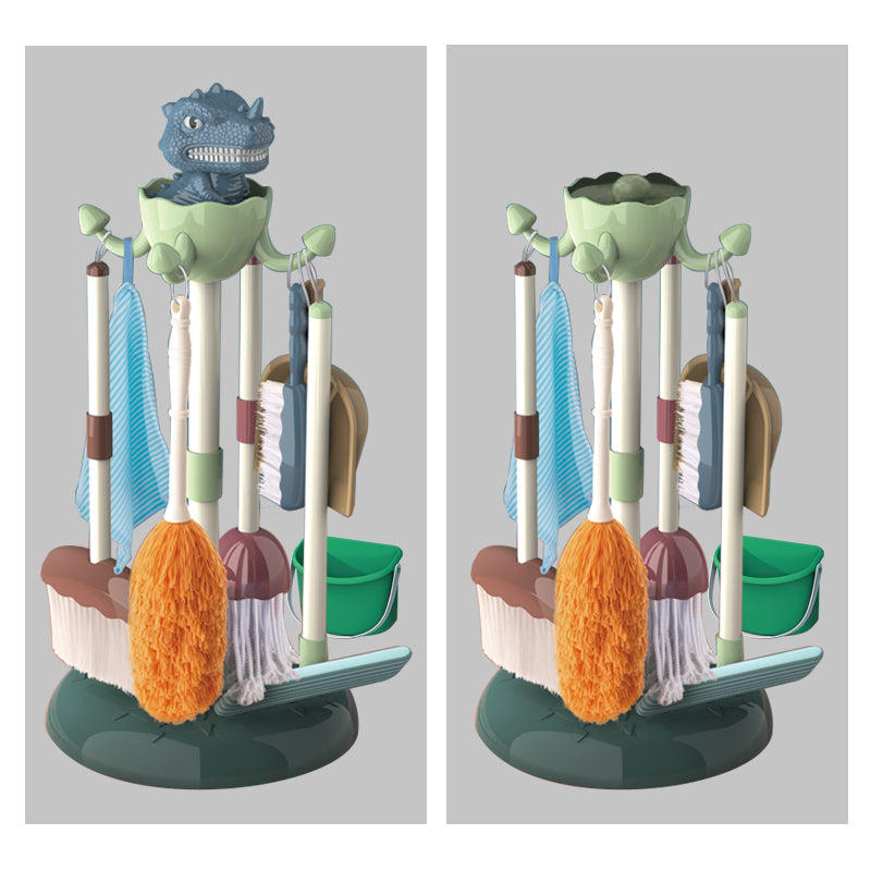Color Dinosaurs Cleaning Broom and Mop Set for Kids
