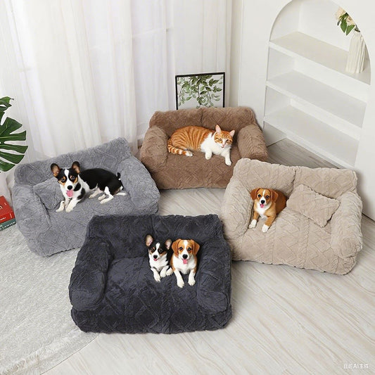 Pet Sofa Bed with Warming Features - Removable and Machine-Washable