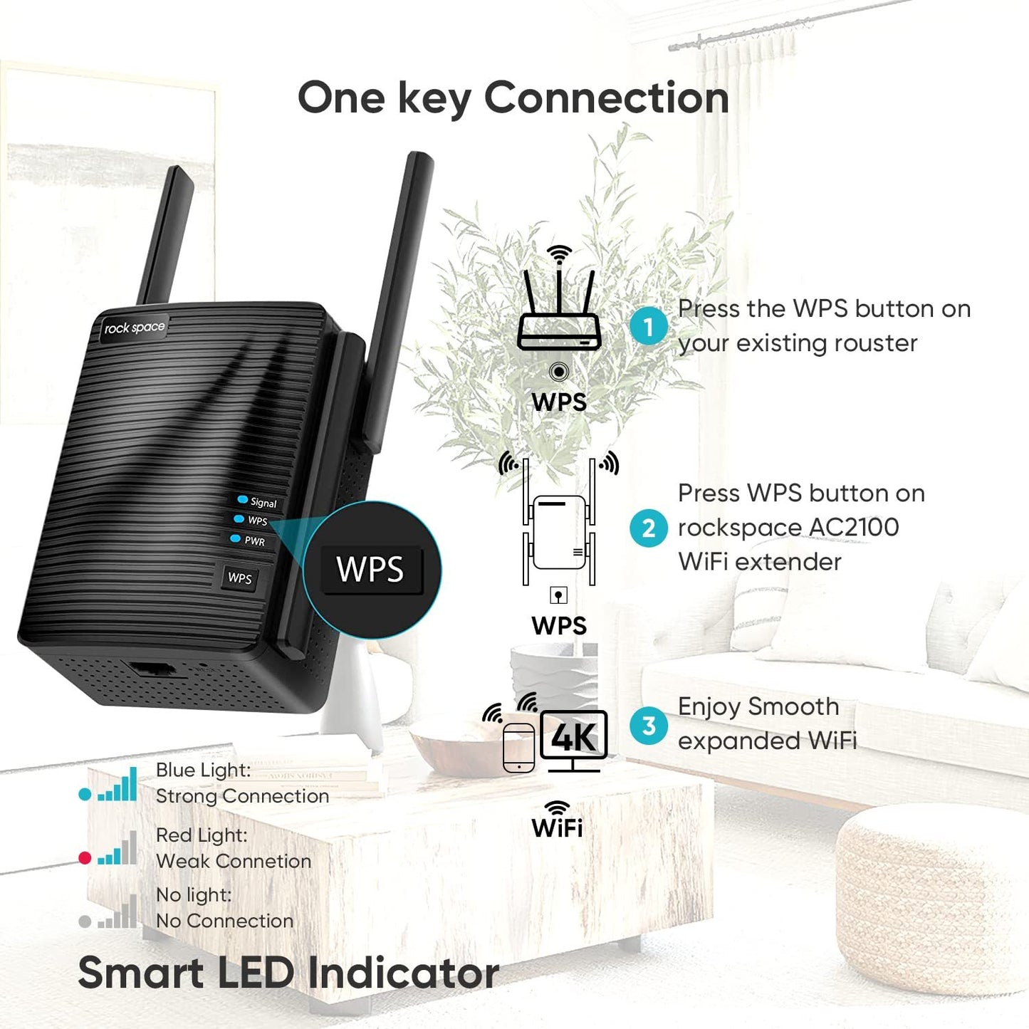 WiFi Extender - Home WiFi Booster with Dual-Band Wireless Extension