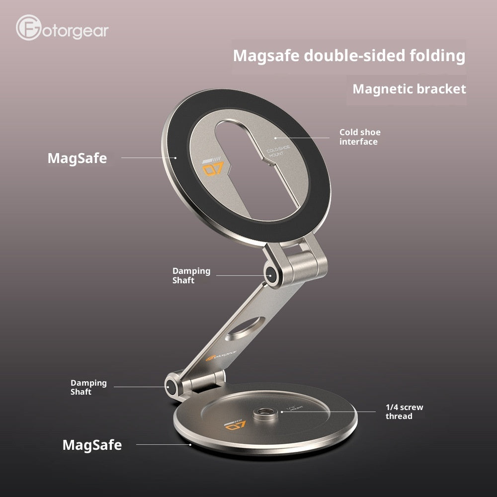 Professional Photography Cold Shoe-Port Accessories - Mobile Phone Double Magnetic Bracket
