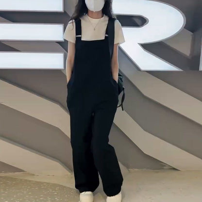 High-Waisted Figure-Flattering Straight-Leg Workwear Jumpsuit