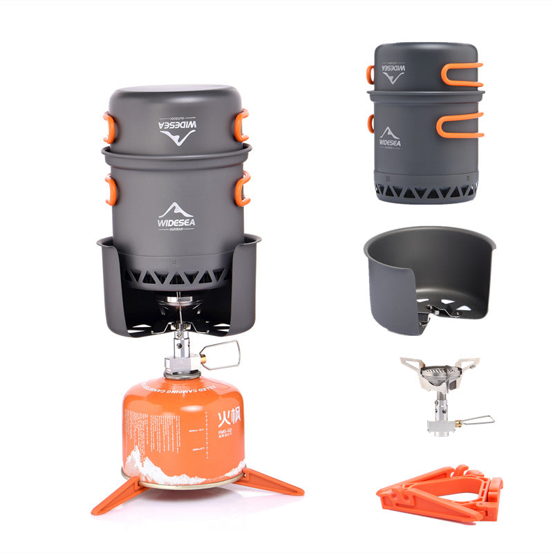 Widesea Outdoor Cookware Set - Heat-Collecting Energy-Boosting Camping Gear