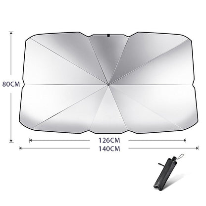 Foldable Car Windshield Sun Shade Umbrella - UV Protection and Heat Insulation