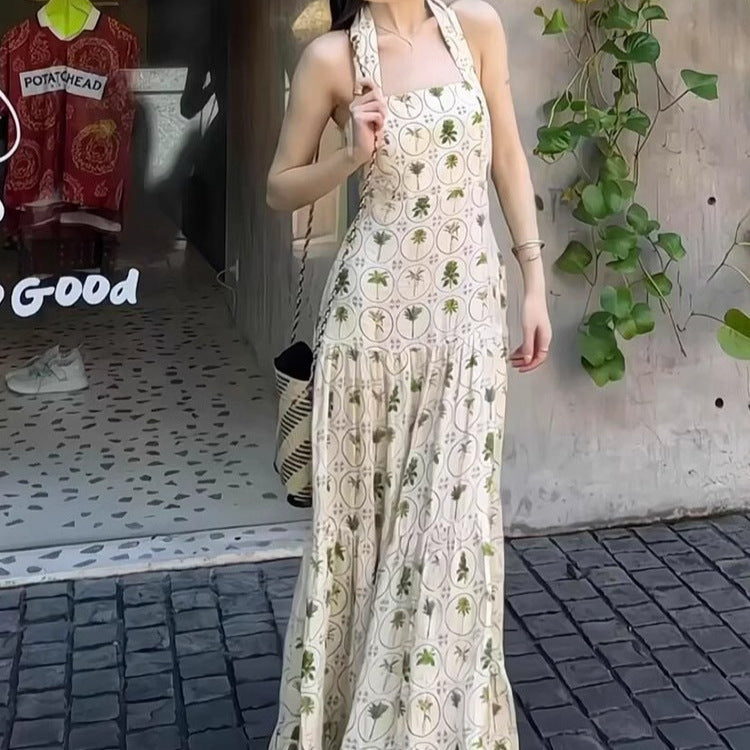 Floral-Print Beach Vacation Dress
