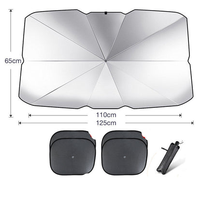 Foldable Car Windshield Sun Shade Umbrella - UV Protection and Heat Insulation
