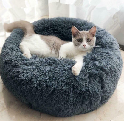 Dog Beds for Small Dogs - Round Plush Cat Litter Kennel Pet Nest Mat