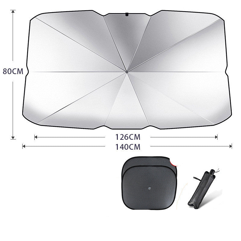 Foldable Car Windshield Sun Shade Umbrella - UV Protection and Heat Insulation