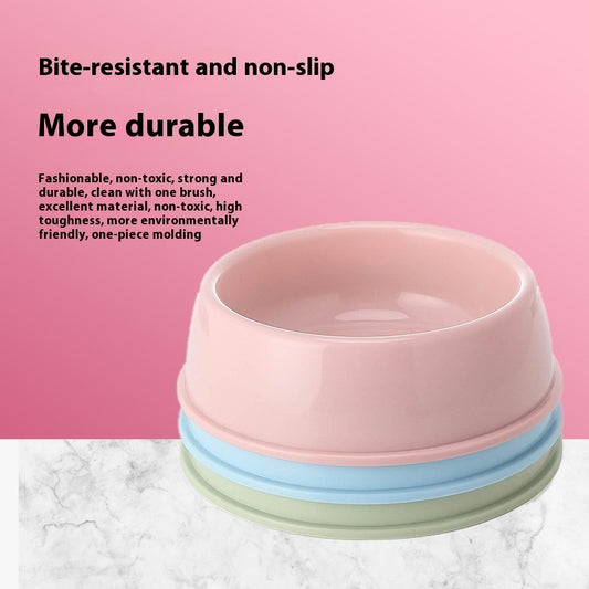 Large Dog Bowl - Durable Plastic Pet Tableware in Multiple Colors